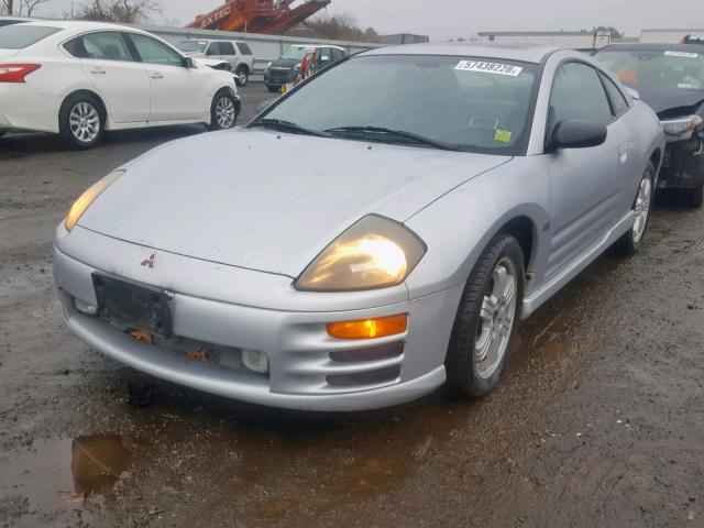 4A3AC54H11E084131 - 2001 MITSUBISHI ECLIPSE GT SILVER photo 2