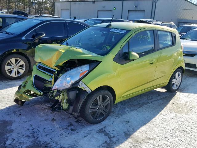 KL8CB6S99DC541681 - 2013 CHEVROLET SPARK LS GREEN photo 2