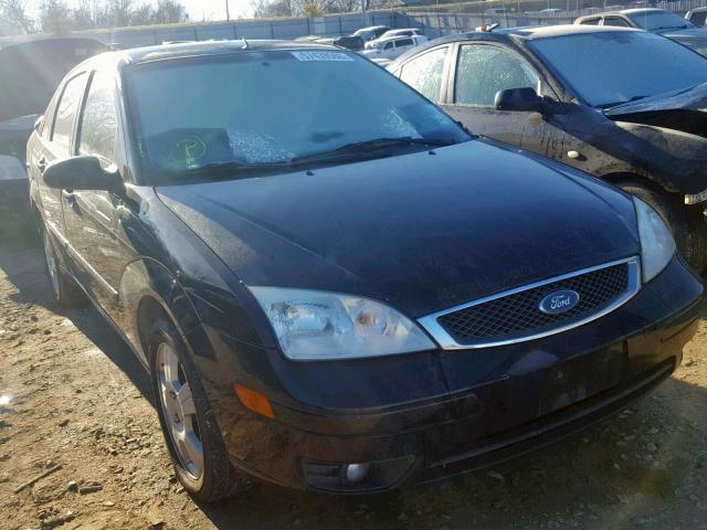 1FAHP34N37W283044 - 2007 FORD FOCUS ZX4 BLACK photo 1