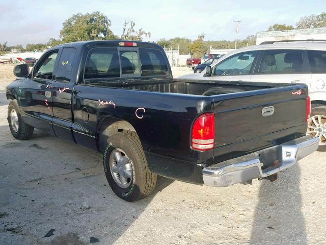 1B7GL22Y3WS571189 - 1998 DODGE DAKOTA BLACK photo 3