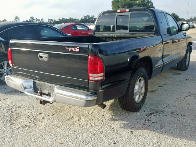 1B7GL22Y3WS571189 - 1998 DODGE DAKOTA BLACK photo 4