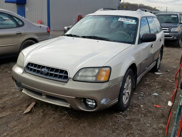 4S3BH665637642483 - 2003 SUBARU LEGACY OUT WHITE photo 2