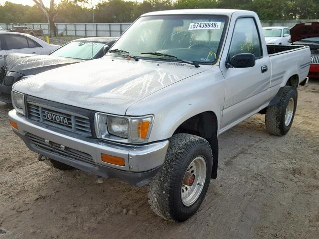 JT4RN01P3M0014551 - 1991 TOYOTA PICKUP 1/2 SILVER photo 2