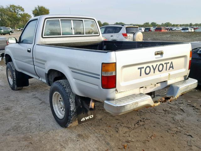 JT4RN01P3M0014551 - 1991 TOYOTA PICKUP 1/2 SILVER photo 3