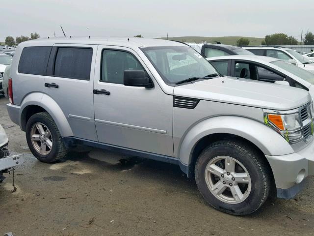 1D8GT28K07W734055 - 2007 DODGE NITRO SXT SILVER photo 9