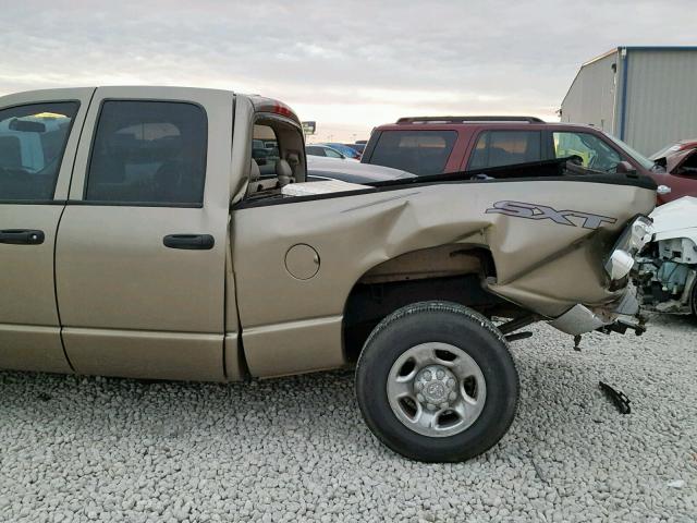 3D7KR28T99G503100 - 2009 DODGE RAM 2500 TAN photo 9