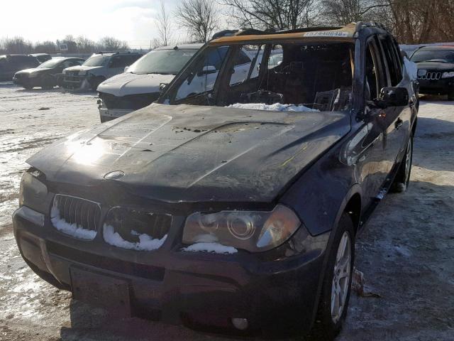 WBXPA93466WD28324 - 2006 BMW X3 3.0I BLACK photo 2