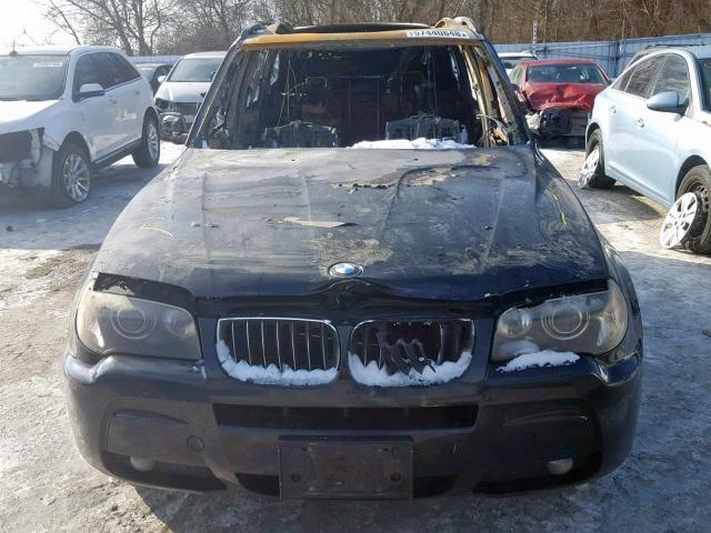 WBXPA93466WD28324 - 2006 BMW X3 3.0I BLACK photo 9