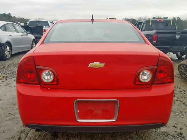 1G1ZC5E17BF171012 - 2011 CHEVROLET MALIBU 1LT RED photo 9