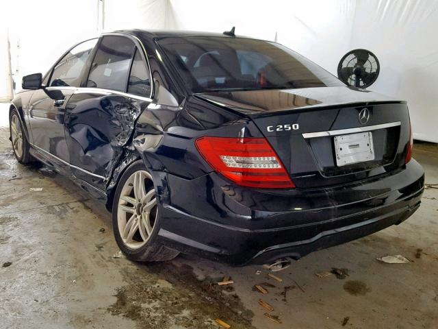 WDDGF4HB2CA648583 - 2012 MERCEDES-BENZ C 250 BLACK photo 3