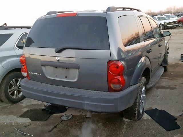 1D4HB38N65F584524 - 2005 DODGE DURANGO ST GRAY photo 4