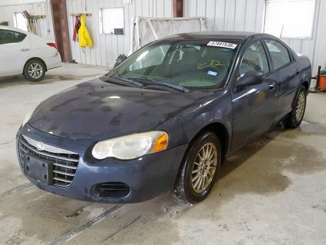 1C3EL46X84N368352 - 2004 CHRYSLER SEBRING LX BLUE photo 2