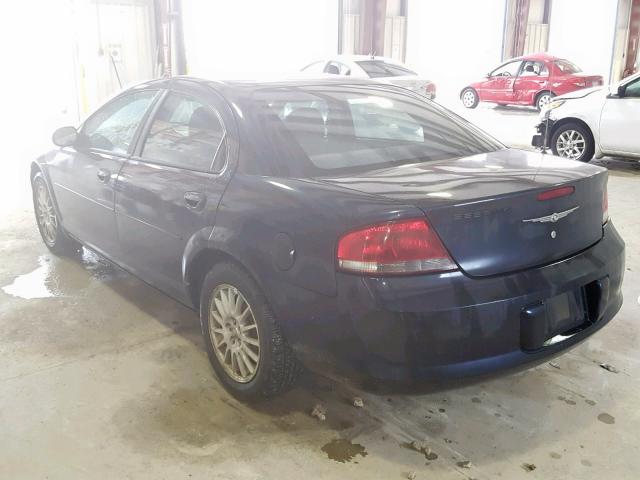 1C3EL46X84N368352 - 2004 CHRYSLER SEBRING LX BLUE photo 3