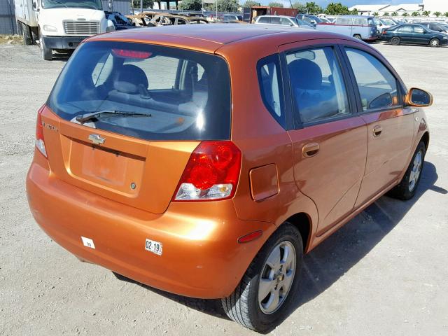 KL1TD66606B628662 - 2006 CHEVROLET AVEO BASE Қызғылт сары фото 4