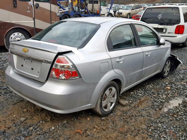 KL1TD5DE7BB136371 - 2011 CHEVROLET AVEO LS SILVER photo 4