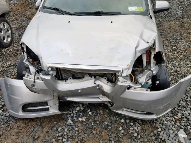 KL1TD5DE7BB136371 - 2011 CHEVROLET AVEO LS SILVER photo 7