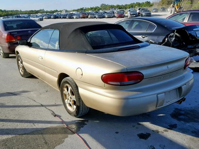 3C3EL55H4YT207230 - 2000 CHRYSLER SEBRING JX GOLD photo 3