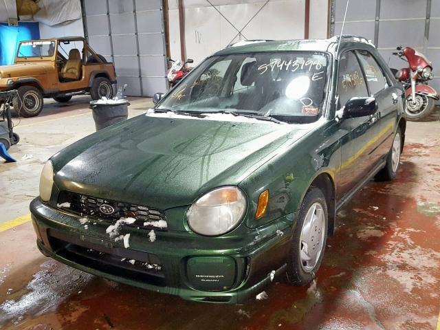 JF1GG655X2G825917 - 2002 SUBARU IMPREZA TS GREEN photo 2