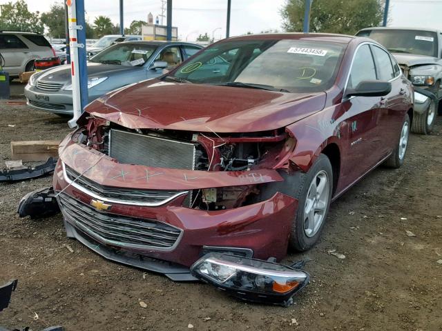 1G1ZB5ST6GF255208 - 2016 CHEVROLET MALIBU LS 栗色 照片 2