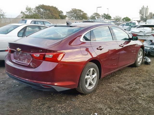 1G1ZB5ST6GF255208 - 2016 CHEVROLET MALIBU LS 栗色 照片 4