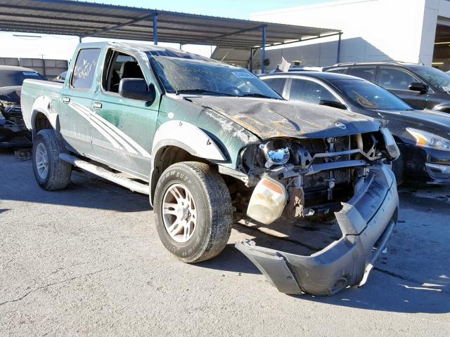 1N6ED27T02C350510 - 2002 NISSAN FRONTIER C GREEN photo 1