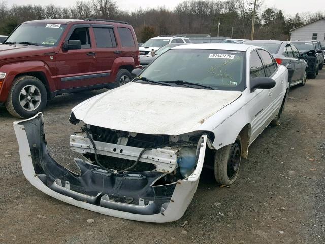 1G2NE52E7XM722277 - 1999 PONTIAC GRAND AM S WHITE photo 2