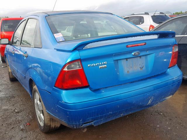 1FAFP34N17W222489 - 2007 FORD FOCUS ZX4 BLUE photo 3