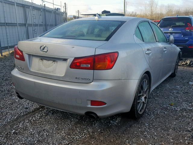 JTHBE262275016937 - 2007 LEXUS IS 350 SILVER photo 4