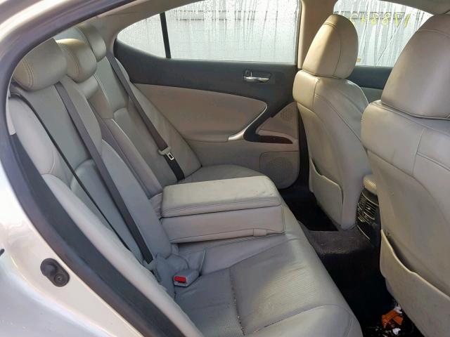 JTHBE262275016937 - 2007 LEXUS IS 350 SILVER photo 6