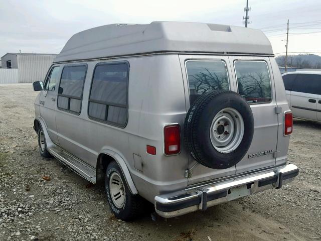 2B6HB21Y4LK778614 - 1990 DODGE RAM VAN B2 SILVER photo 3