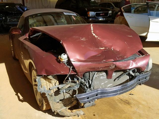 4USBT53535LU11199 - 2005 BMW Z4 3.0 MAROON photo 1