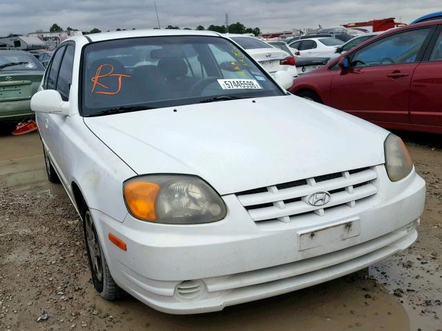 KMHCG45C75U583665 - 2005 HYUNDAI ACCENT GL WHITE photo 1