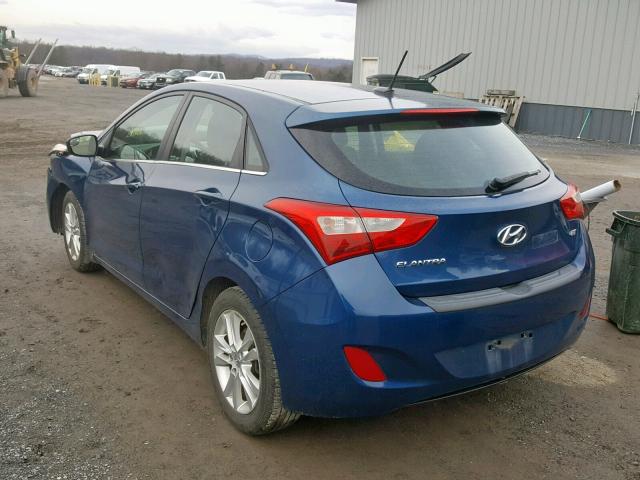 KMHD35LH1EU166739 - 2014 HYUNDAI ELANTRA GT BLUE photo 3