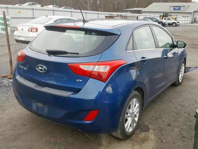 KMHD35LH1EU166739 - 2014 HYUNDAI ELANTRA GT BLUE photo 4