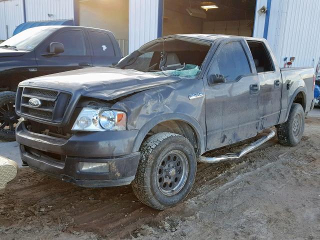 1FTPW14574KC24756 - 2004 FORD F150 SUPER GRAY photo 2