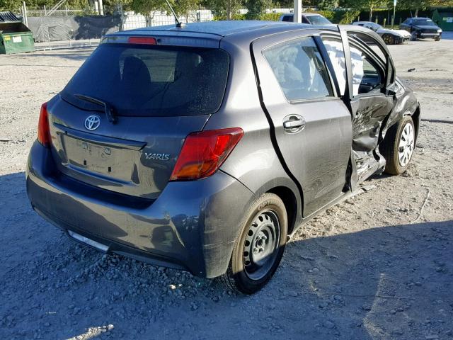 VNKKTUD39HA072694 - 2017 TOYOTA YARIS L GRAY photo 4