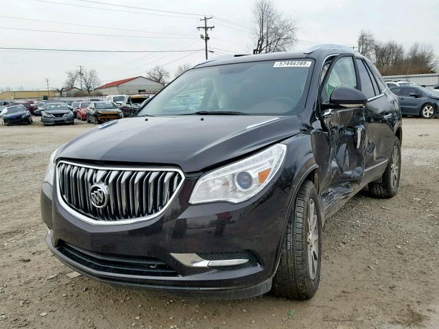 5GAKVBKD4EJ341409 - 2014 BUICK ENCLAVE BLACK photo 2