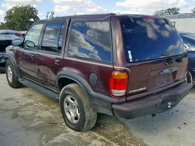 1FMDU85P4YZA64362 - 2000 FORD EXPLORER L MAROON photo 3