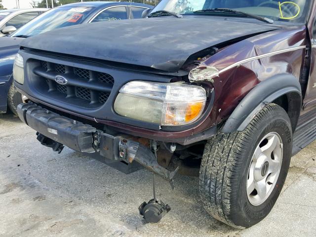 1FMDU85P4YZA64362 - 2000 FORD EXPLORER L MAROON photo 9