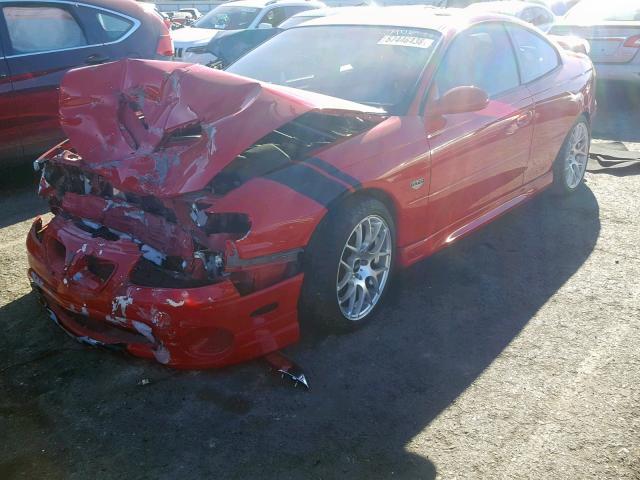 6G2VX12U46L555524 - 2006 PONTIAC GTO RED photo 2