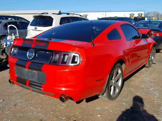 1ZVBP8CF6E5212251 - 2014 FORD MUSTANG GT RED photo 4