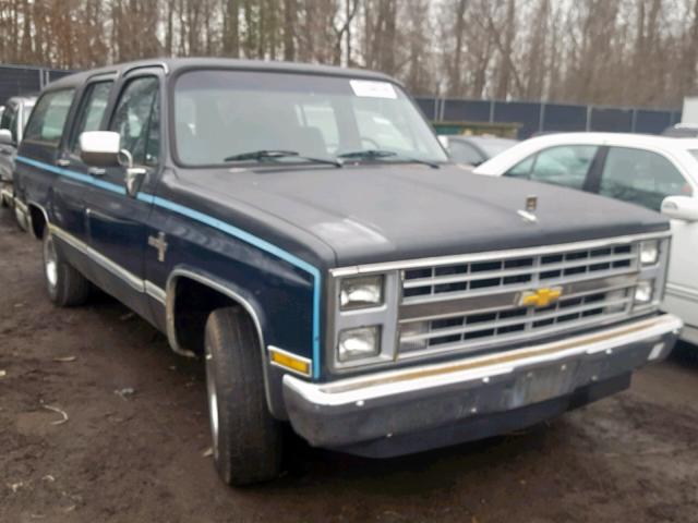 1GNER16K4HF183705 - 1987 CHEVROLET SUBURBAN R BLUE photo 1