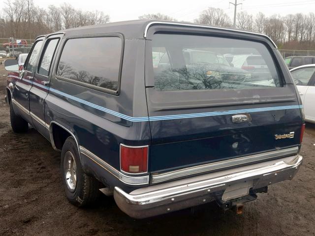 1GNER16K4HF183705 - 1987 CHEVROLET SUBURBAN R BLUE photo 3