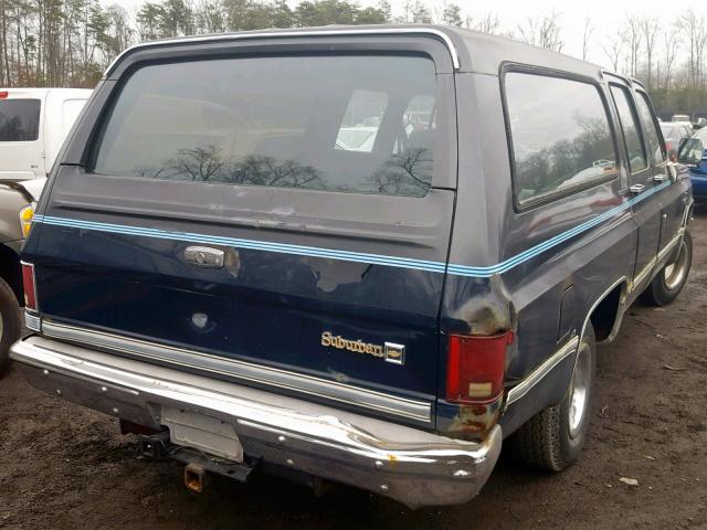 1GNER16K4HF183705 - 1987 CHEVROLET SUBURBAN R BLUE photo 4