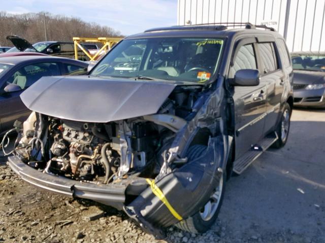 5FNYF4H73EB003655 - 2014 HONDA PILOT EXLN GRAY photo 2