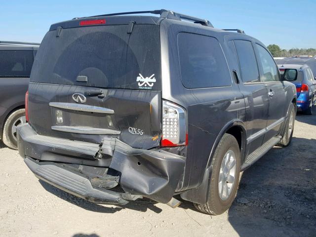 5N3AA08A36N814334 - 2006 INFINITI QX56 CHARCOAL photo 4