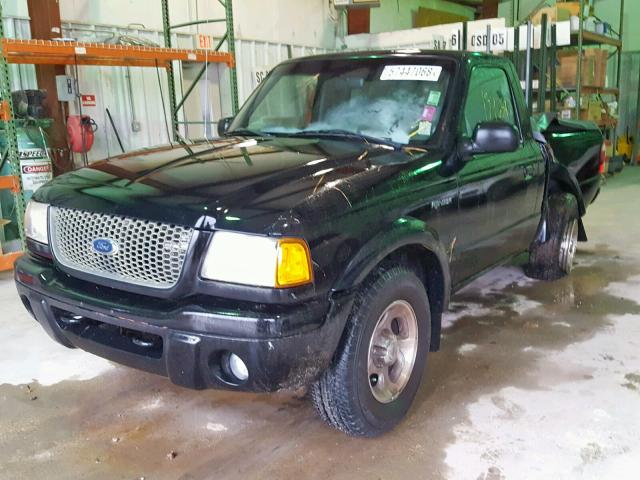 1FTYR11U92TA44094 - 2002 FORD RANGER BLACK photo 2