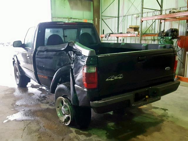 1FTYR11U92TA44094 - 2002 FORD RANGER BLACK photo 3