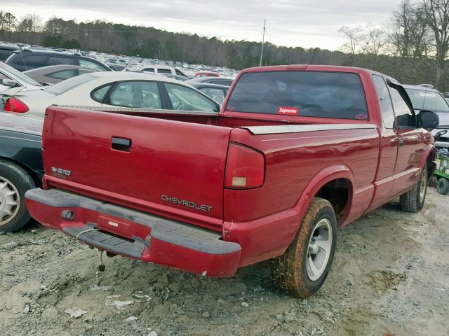 1GCCS19W51K142077 - 2001 CHEVROLET S TRUCK S1 RED photo 4