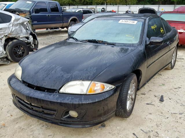 1G1JH12F127247423 - 2002 CHEVROLET CAVALIER L BLACK photo 2